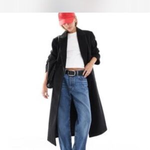 ASOS Black Long Pea Coat
